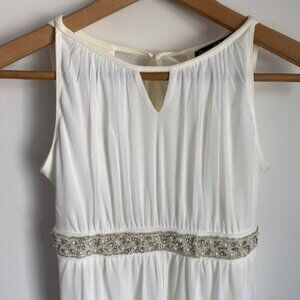 Crystal Doll Beaded White Dress Rhinestone Size 10 (Girls)